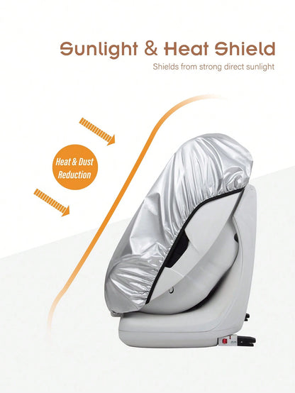 Baby Car Seat Sun Shade, Double-Sided Dust-Proof Design, Adjustable Elastic Band, Suitable For Most Baby Car Seats And Carriers, All-Season Use, Baby Shower Gift