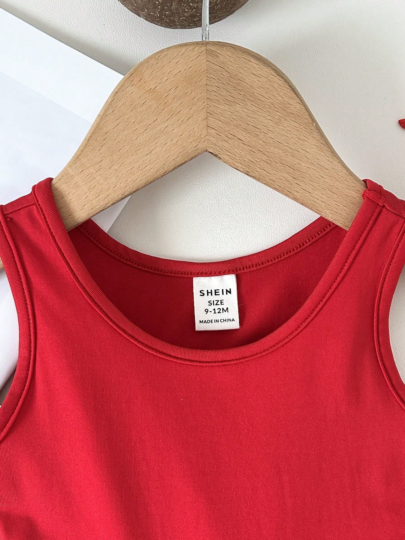 Baby Girl Baby Girl Fashionable Cute Casual Summer Red Knit Patchwork Hollow Out Sleeveless Graphic Print Jumpsuit