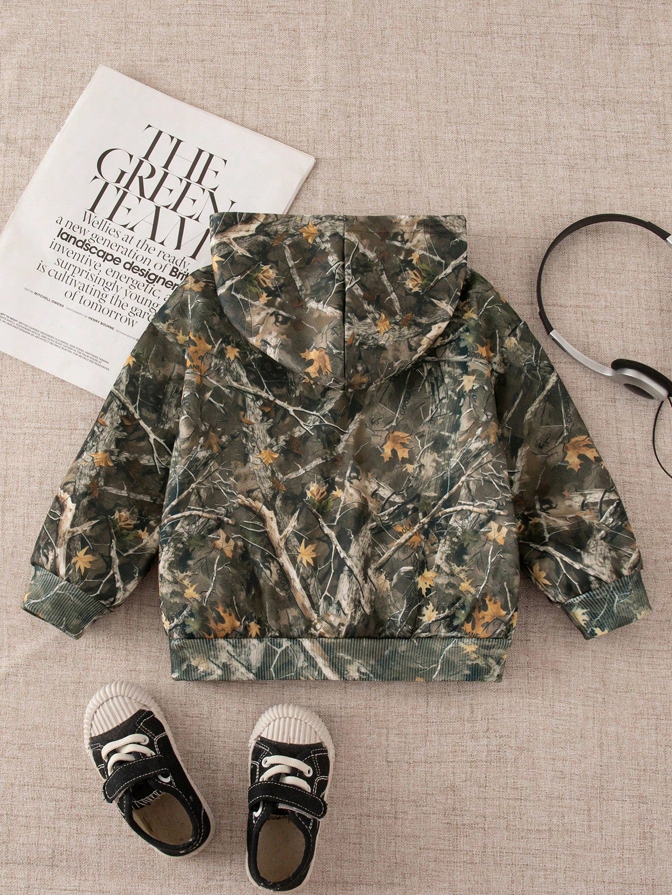 Baby Girl Casual Cute Leaf Pattern Green Hooded Long Sleeve Sweatshirt Autumn Winter Clothes For Girl