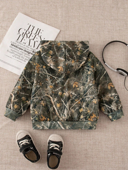 Baby Girl Casual Cute Leaf Pattern Green Hooded Long Sleeve Sweatshirt Autumn Winter Clothes For Girl