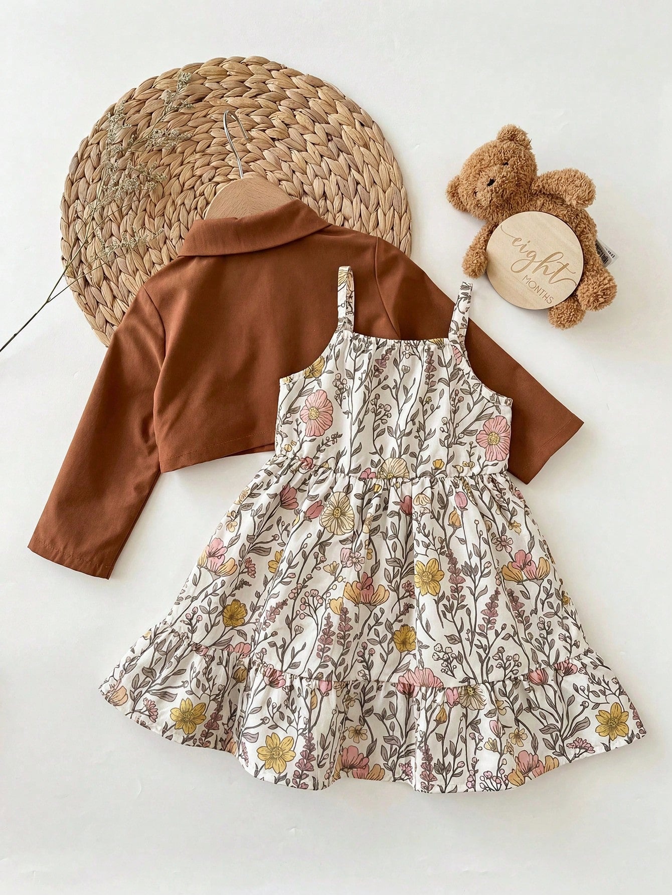 Baby Girl Ditsy Floral Sleeveless Summer Casual Strap Dress
