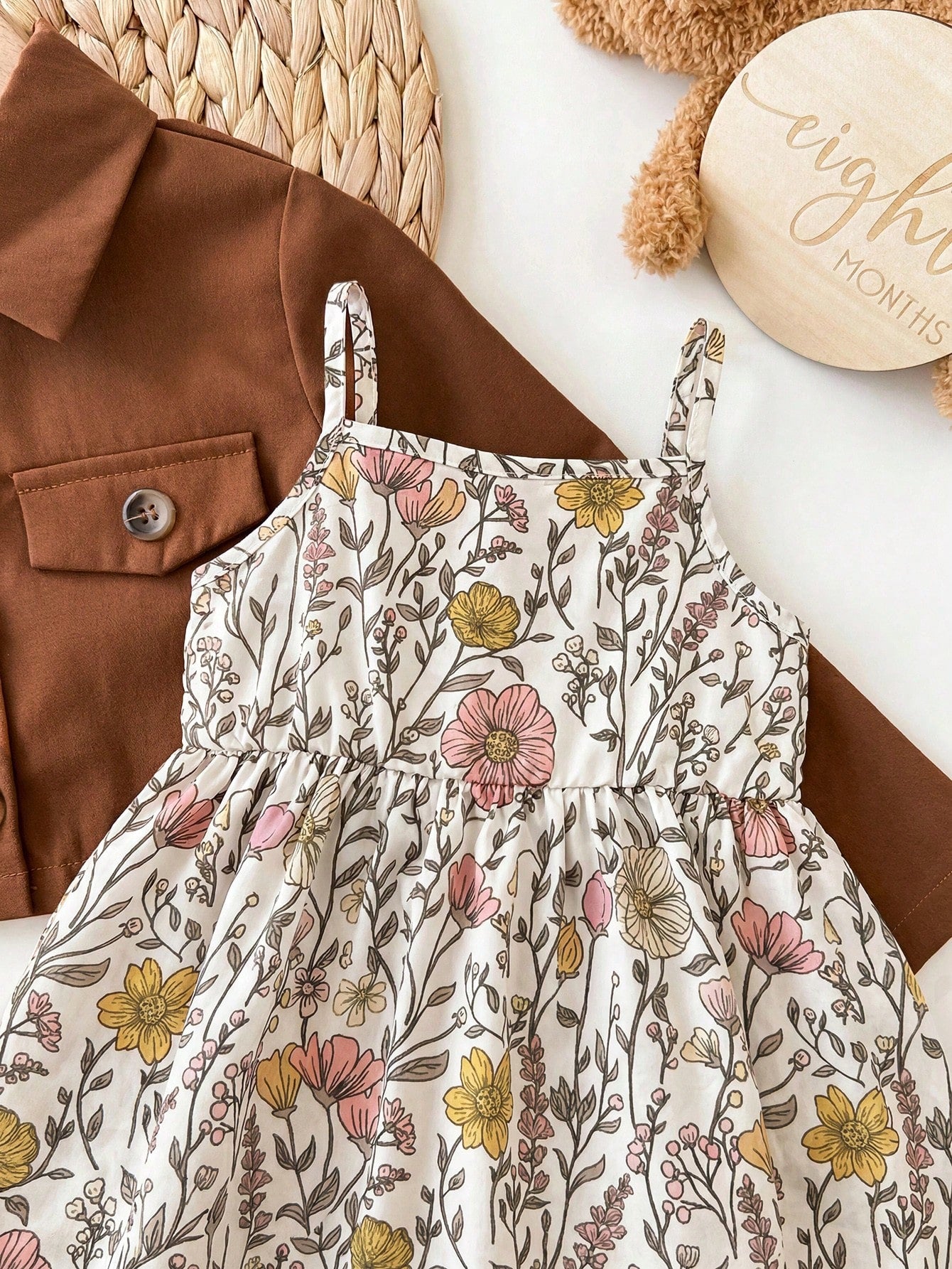 Baby Girl Ditsy Floral Sleeveless Summer Casual Strap Dress