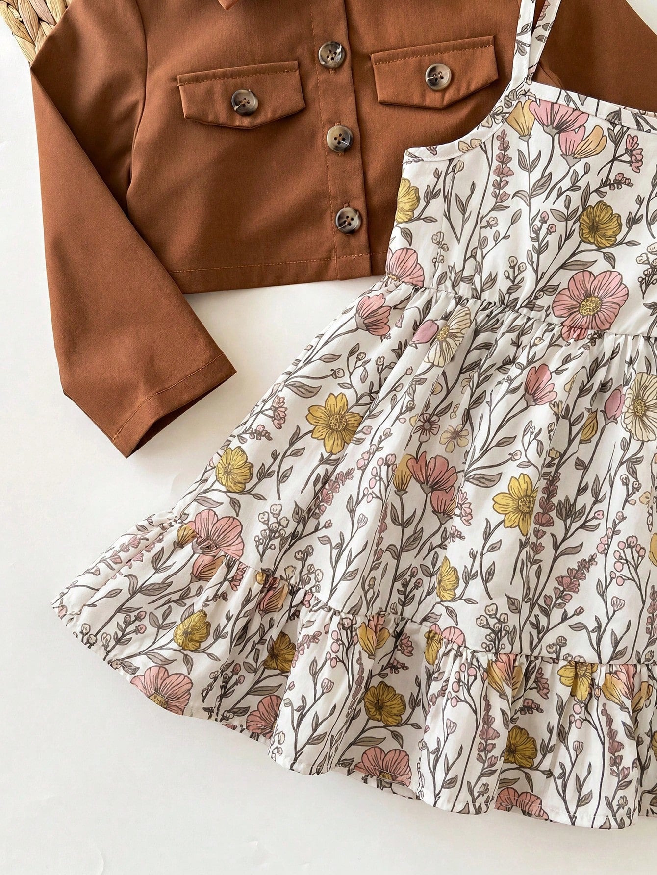 Baby Girl Ditsy Floral Sleeveless Summer Casual Strap Dress