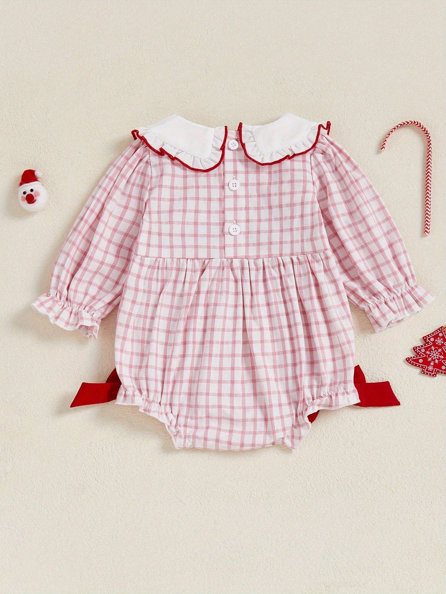 Baby Girl Football Outfit Smocked Bubble Romper Long Sleeve Cutest Football Fan Embroidery Striped Jumpsuit One Piece Fall Winter Clothes