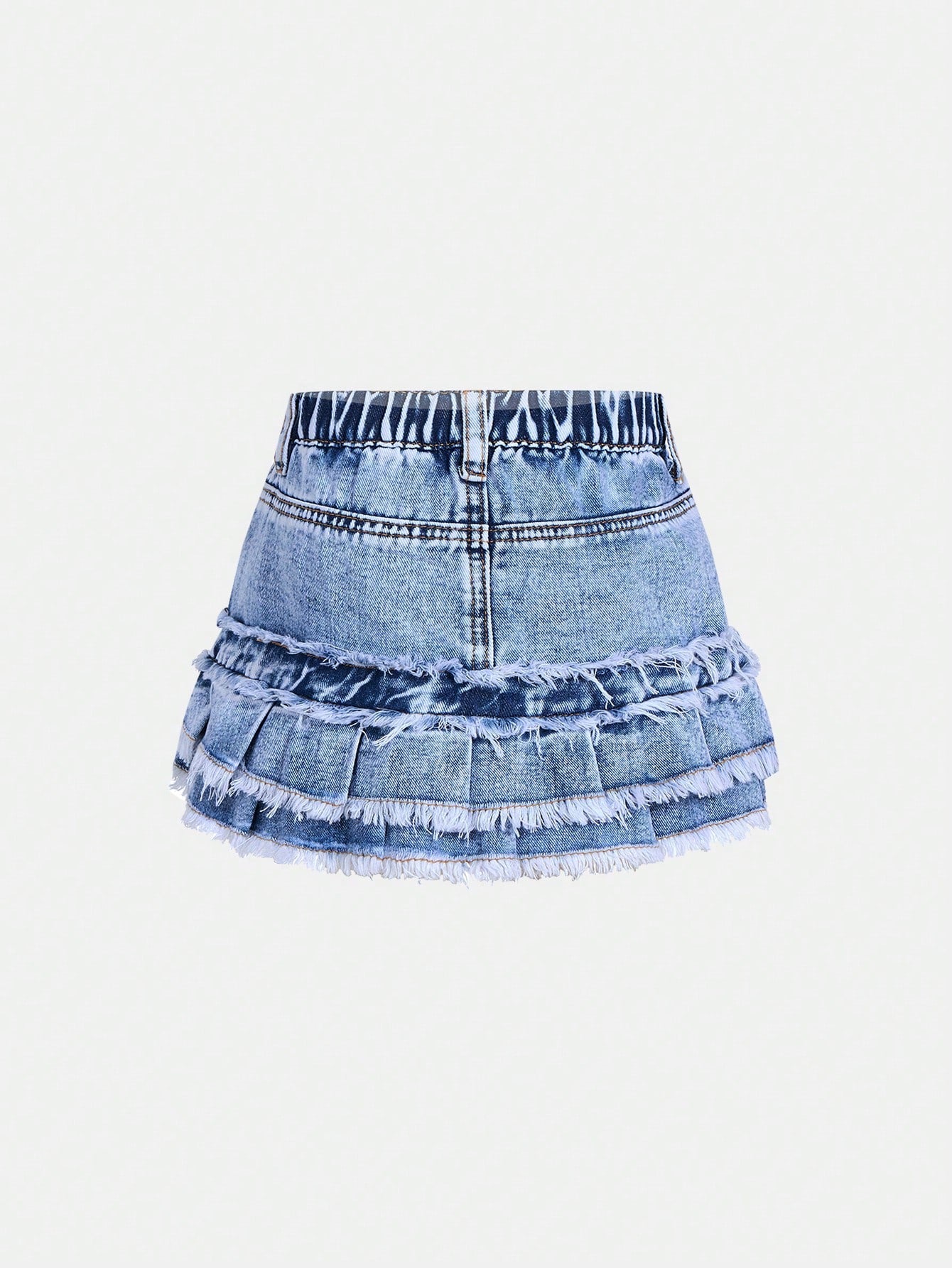 Baby Girl Lovely Pink Bow Blue Denim Skirt, Kid Spring And Summer Casual Vacation Country Boho Wear, Beach For Kid Girls, Festival Festival Of Girls