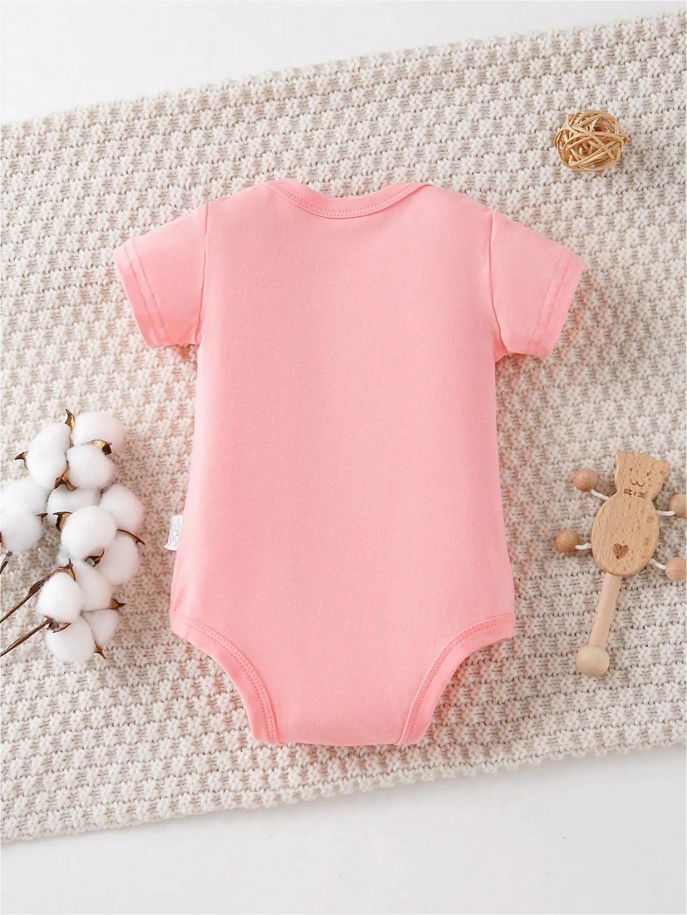 Baby, Hand-Picked By My Grandpa In Heaven, With Letter Prints, Available In Multiple Colors, 100% Cotton, Suitable For Daily Wear