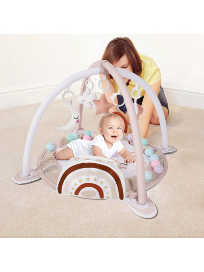 Baby Play Mat Baby Gym,Tummy Time Mat For Floor Activity Gym Ball Pit Including 30 Balls With 5 Infant Learning Sensory Baby Toys BabyActivityGym