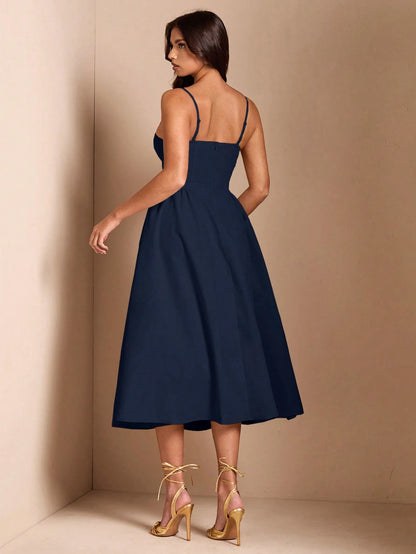 BAE Elegant Women's Sleeveless Long Puff Dress, Suitable For Daily Dates, Outings, Nightclubs, Parties, Autumn Season,Summer Dresses For Women,Dresses For Women Summer