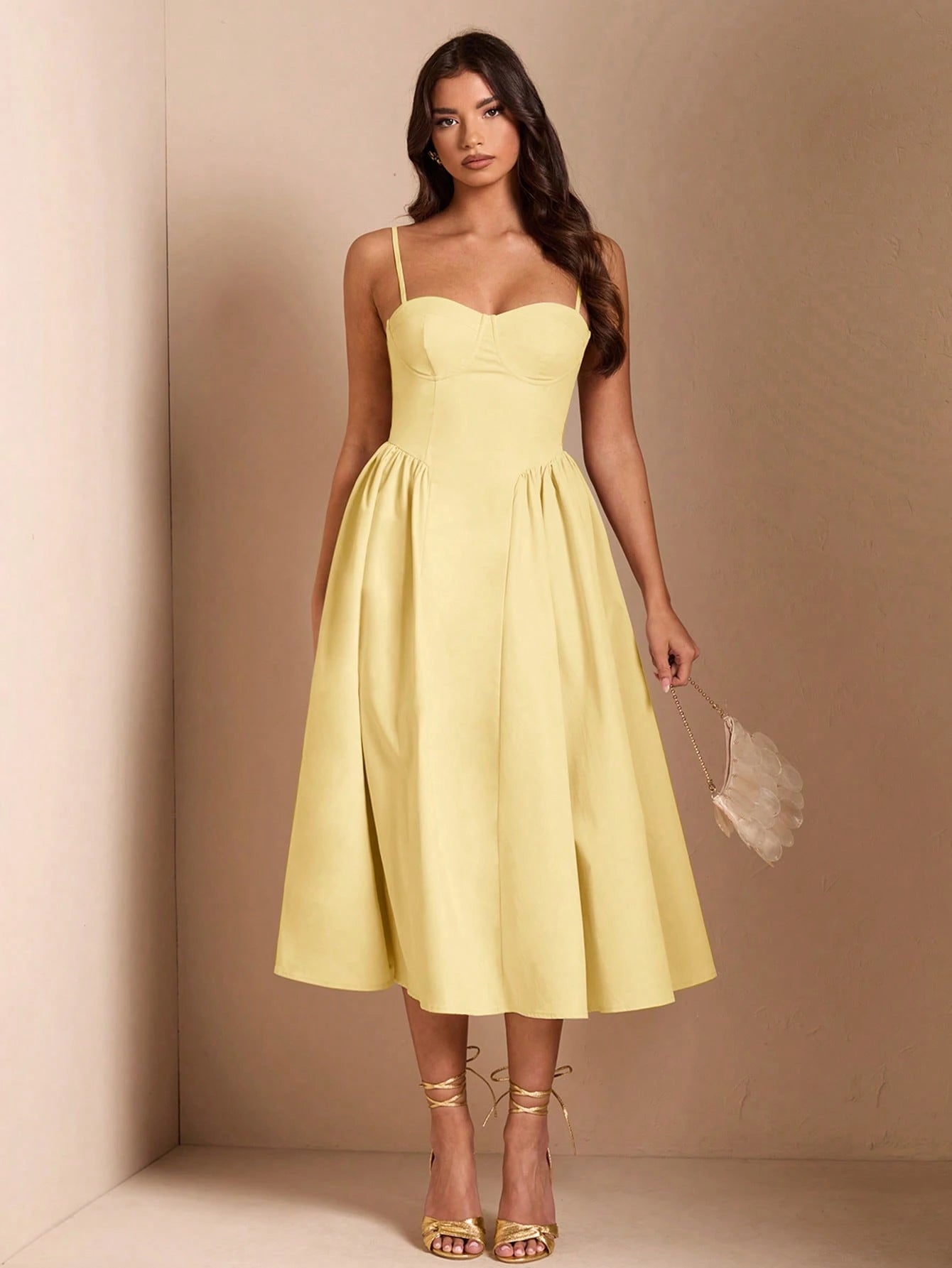 BAE Elegant Women's Sleeveless Long Puff Dress, Suitable For Daily Dates, Outings, Nightclubs, Parties, And Gatherings In Autumn,Summer Dresses For Women