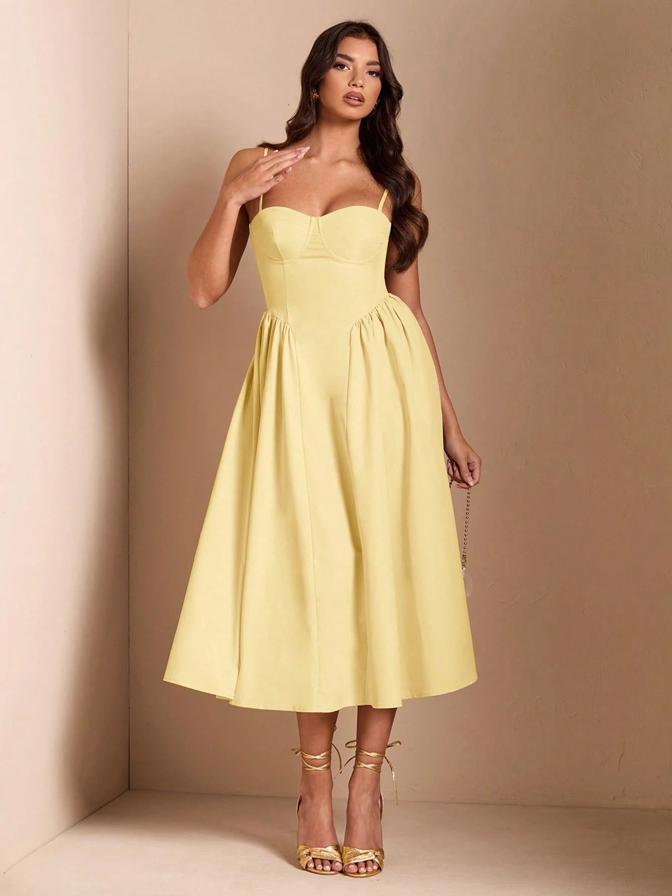 BAE Elegant Women's Sleeveless Long Puff Dress, Suitable For Daily Dates, Outings, Nightclubs, Parties, And Gatherings In Autumn,Summer Dresses For Women