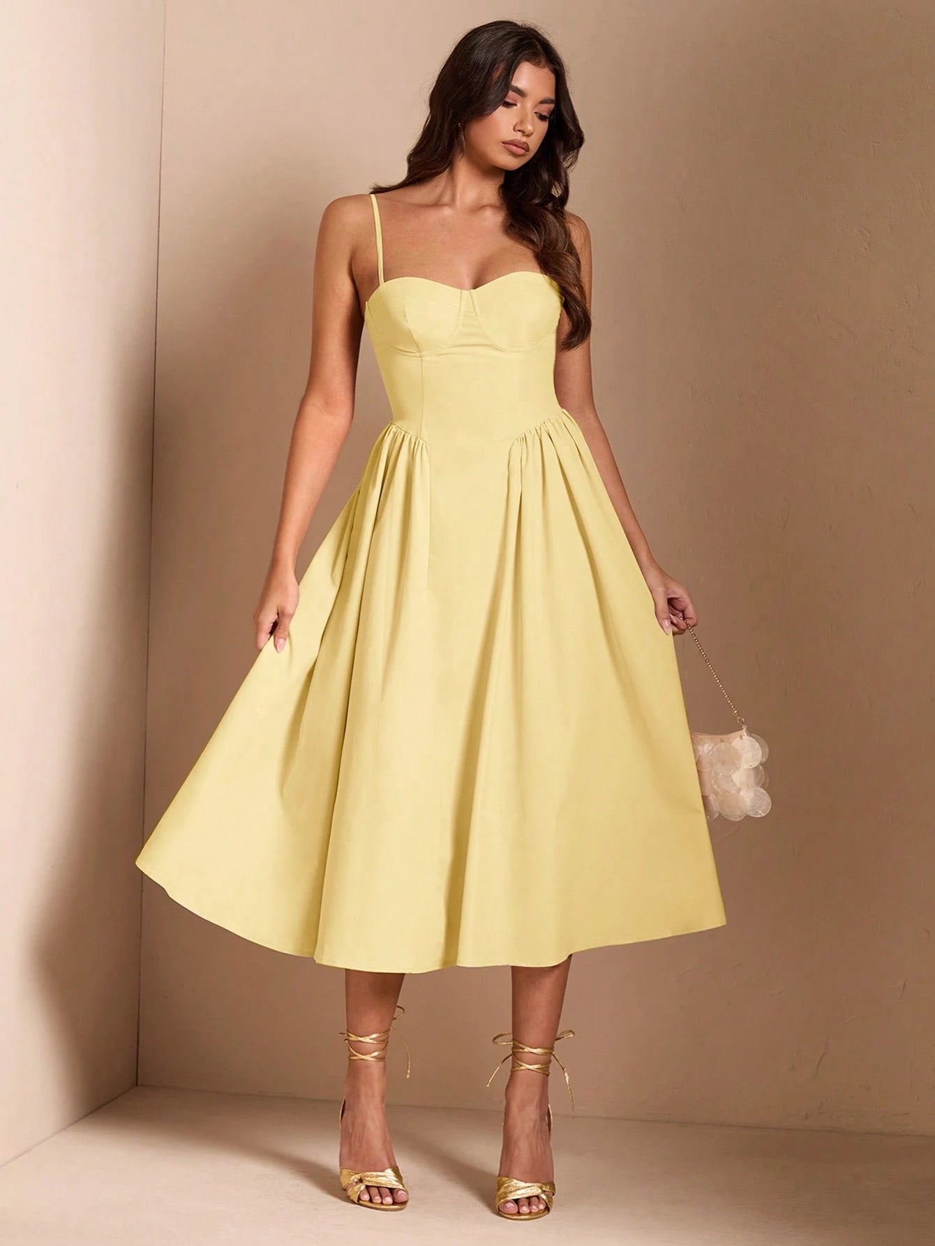 BAE Elegant Women's Sleeveless Long Puff Dress, Suitable For Daily Dates, Outings, Nightclubs, Parties, And Gatherings In Autumn,Summer Dresses For Women