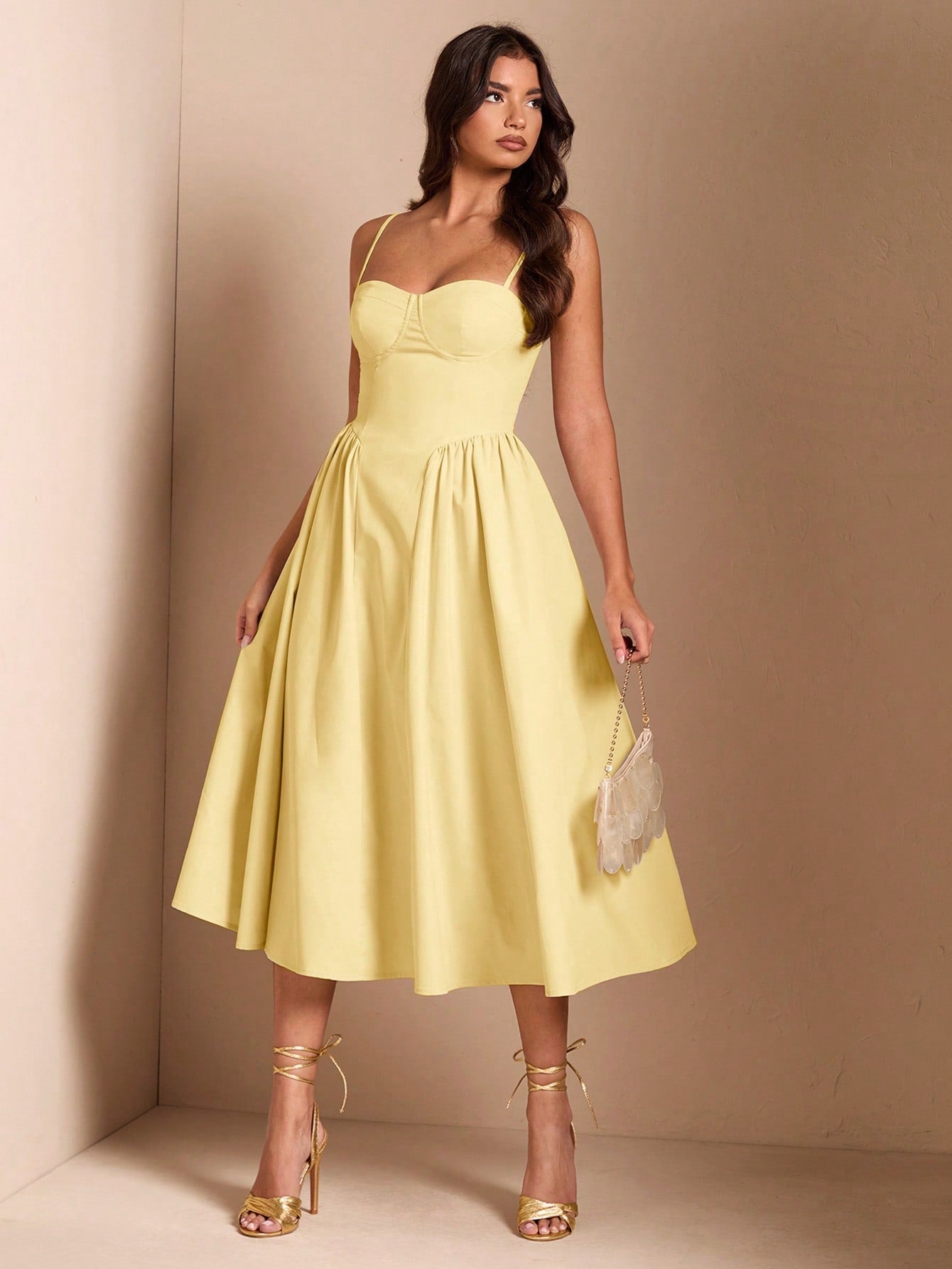 BAE Elegant Women's Sleeveless Long Puff Dress, Suitable For Daily Dates, Outings, Nightclubs, Parties, And Gatherings In Autumn,Summer Dresses For Women