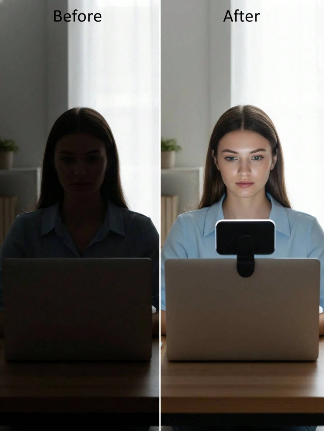 Baijun XU 1pc LED Selfie Light, 3 Lighting Modes, Portable Clip-On Fill Light, Suitable For Makeup, Live Streaming, Zoom Meetings, Rechargeable For Phone & Camera