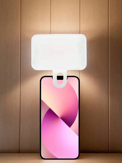 Baijun XU 1pc LED Selfie Light, 3 Lighting Modes, Portable Clip-On Fill Light, Suitable For Makeup, Live Streaming, Zoom Meetings, Rechargeable For Phone & Camera