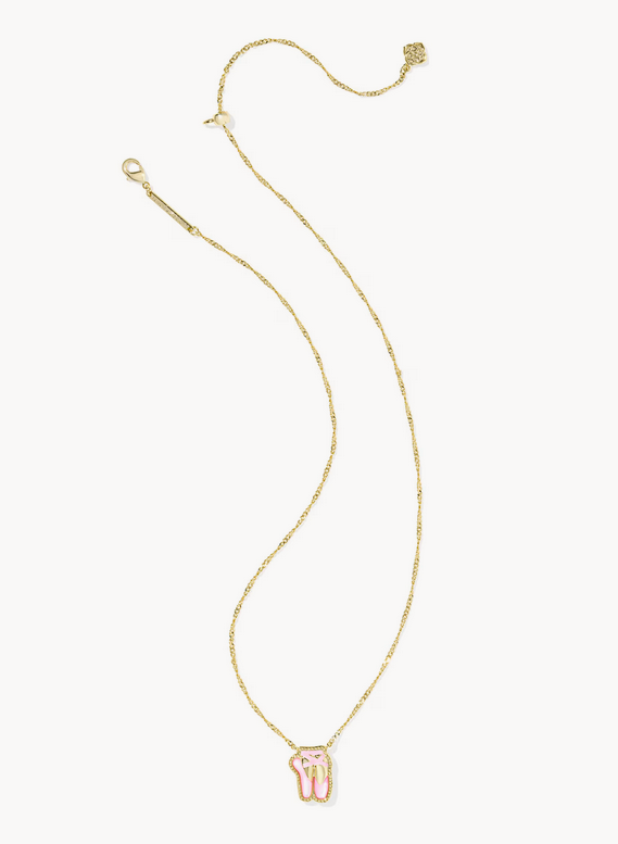 Ballet Short Pendant Necklace Blush MOP Gold