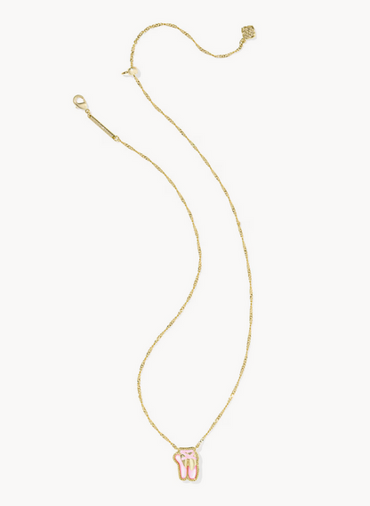 Ballet Short Pendant Necklace Blush MOP Gold