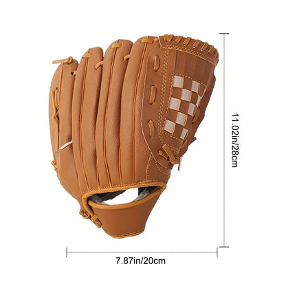 Baseball Glove PU Leather Thickened Catching Glove Infield Pitcher Training Gear For Beginners And Adults