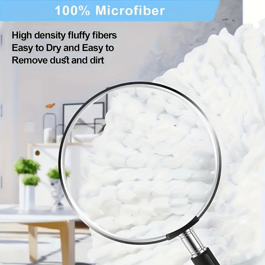 BDTGP Microfiber Mop Replacement Head, Washable And Durable Supplementary Cloth, 360 Degree Wet/Dry Use, Easy To Clean, No Need For Electricity, Household Cleaning Product
