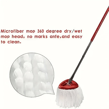 BDTGP Microfiber Mop Replacement Head, Washable And Durable Supplementary Cloth, 360 Degree Wet/Dry Use, Easy To Clean, No Need For Electricity, Household Cleaning Product