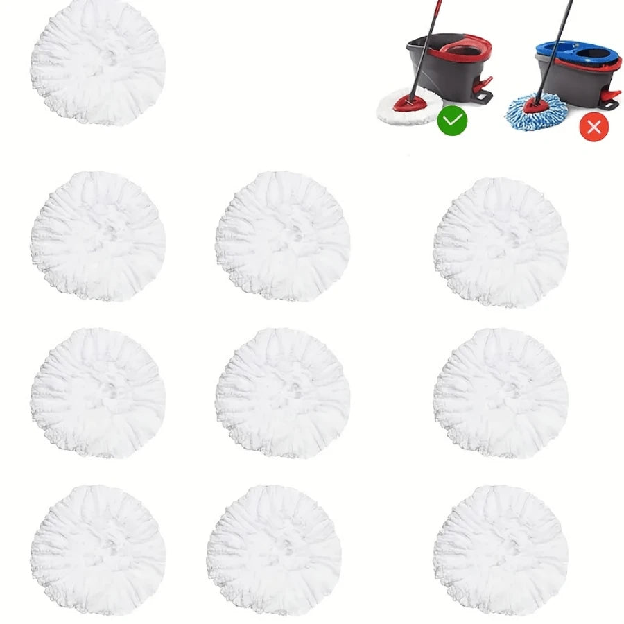 BDTGP Microfiber Mop Replacement Head, Washable And Durable Supplementary Cloth, 360 Degree Wet/Dry Use, Easy To Clean, No Need For Electricity, Household Cleaning Product