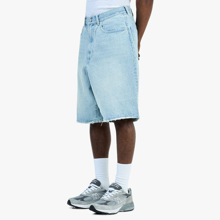 BEAMS Damage Denim Shorts / Ice Wash