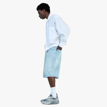 BEAMS Damage Denim Shorts / Ice Wash