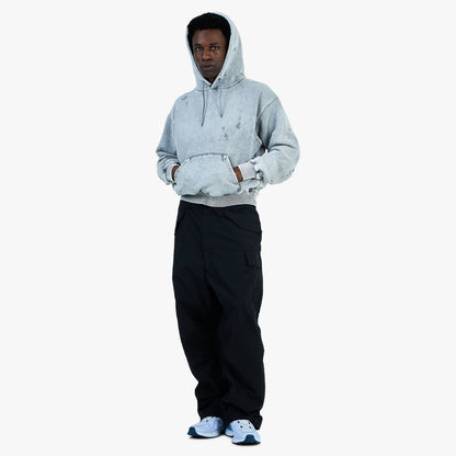 BEAMS Damage Short Hoodie / Fade Grey