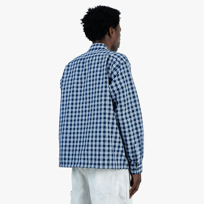 BEAMS Half-Zip Pullover Shirt / Blue