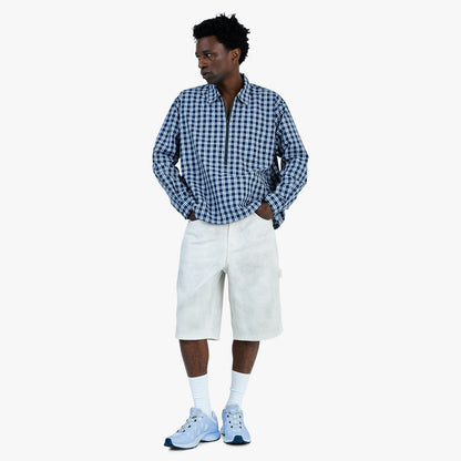 BEAMS Half-Zip Pullover Shirt / Blue