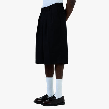 BEAMS Wide Short Slacks / Black