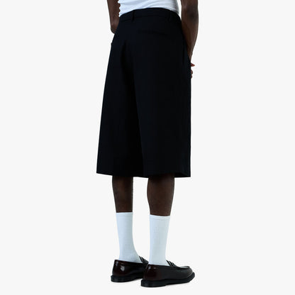 BEAMS Wide Short Slacks / Black