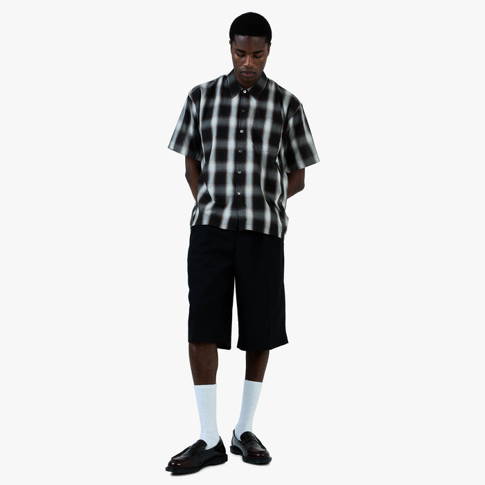 BEAMS Wide Short Slacks / Black