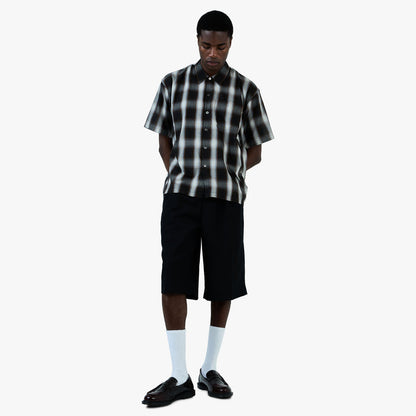 BEAMS Wide Short Slacks / Black