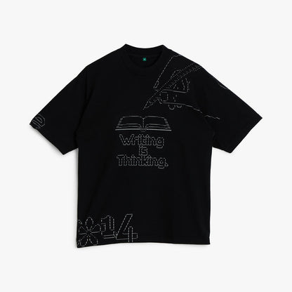 b.Eautiful Writing T-Shirt / Black