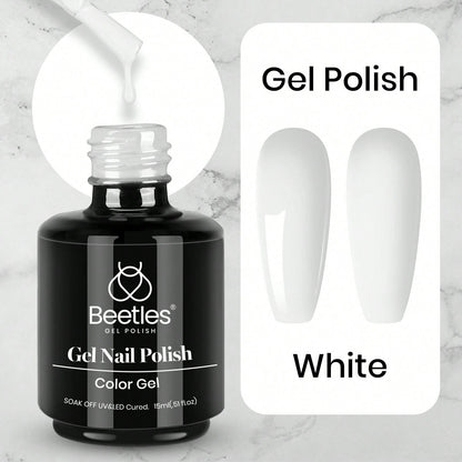 Beetles White Gel Nail Polish-1PC 15ml White Spring Colors Gel Polish