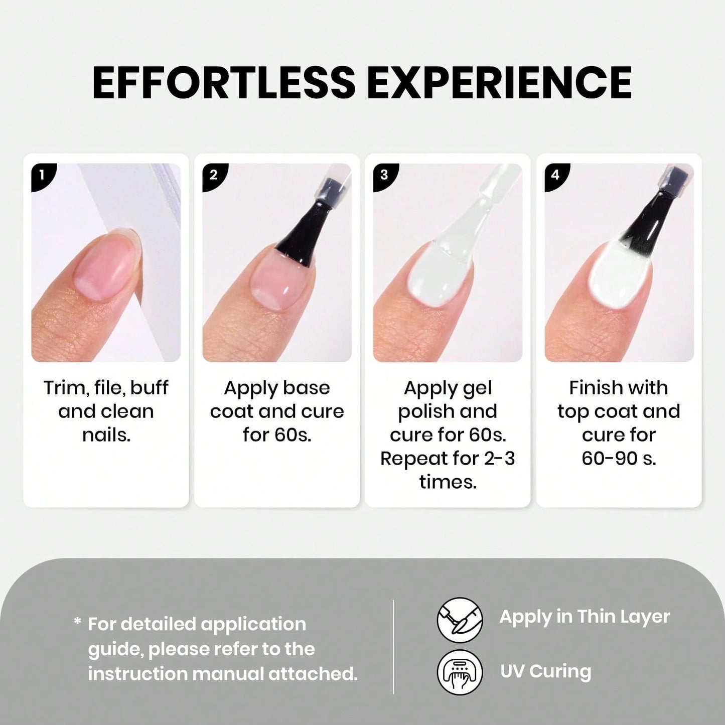 Beetles White Gel Nail Polish-1PC 15ml White Spring Colors Gel Polish