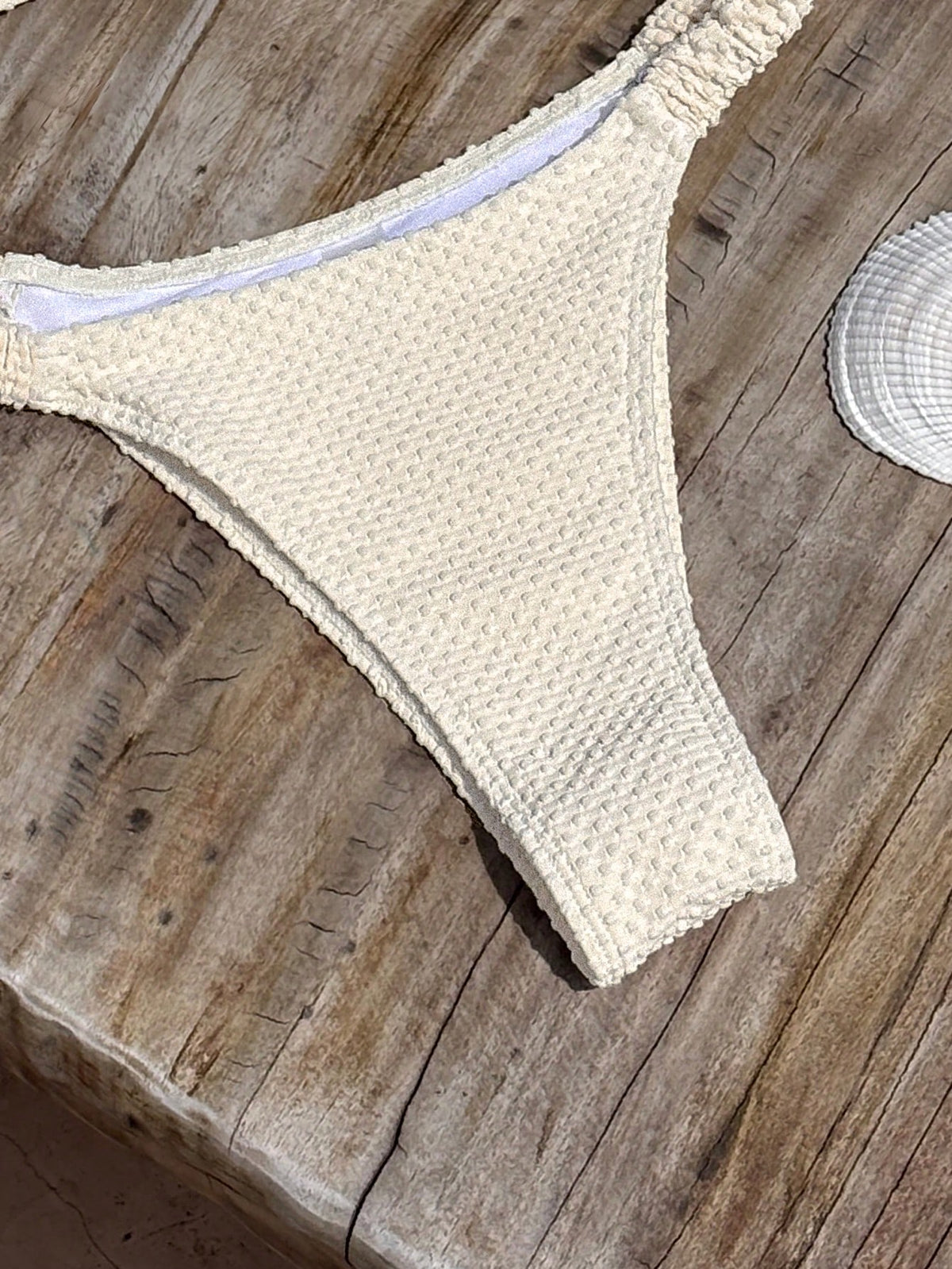 Bikinx Women's Elegant Beaded Stone Decor Textured Bikini Set, Backless Underwire Design, Suitable For Beach Vacation Summer, Resort Wear