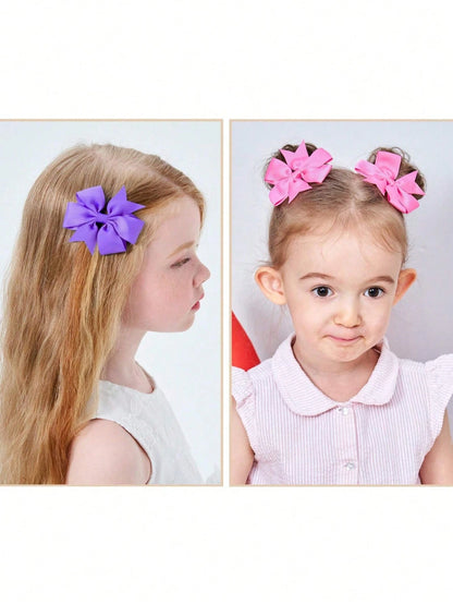 bilicaca 10/30/40/50pcs Cute Butterfly Shaped Hair Clips, Suitable For Children, Colorful And Fun Hair Accessories, All-Season Polyester Butterfly Hair Clips, Suitable For Casual Everyday Wear, Festiv