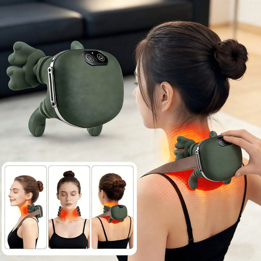 Bionic Finger Neck Shoulder Massager Wireless Neck Cervical Trapezius 4D Kneading Body Back Hand Massage Shawl Brushless Motor