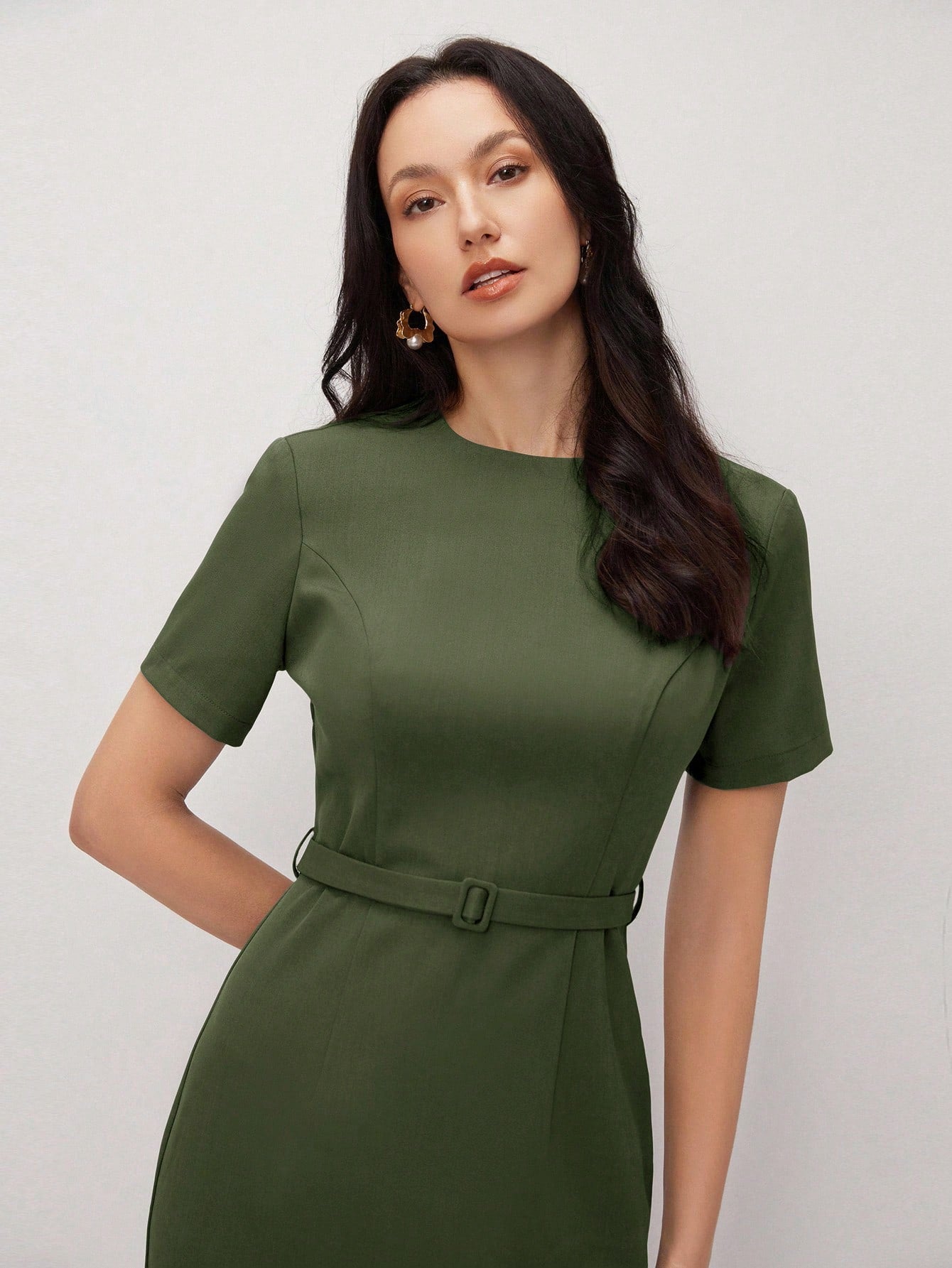 BizChic Short Sleeve Dress, Vintage French Elegant Business Formal Vacation Country Slouchy Date Daily Holiday Halloween Back To School Party Birthday Wedding Guest Church Special Occasion Slimming El
