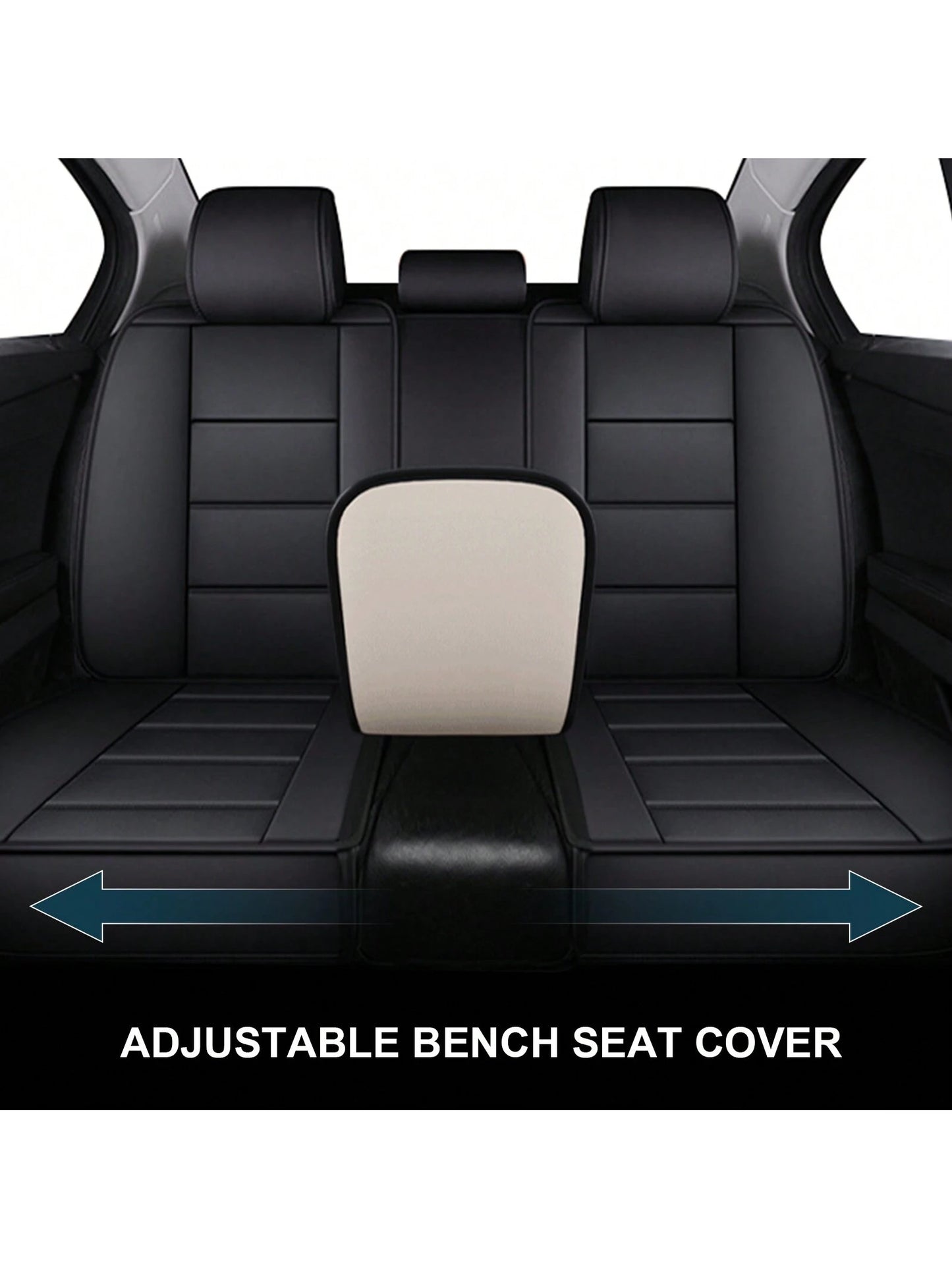 Black Car Seat Covers Full Set Waterproof Comfortable Car Seat Protectors Luxury PU Leather Car Seat Cushion Padded Front Rear Seats Covers Airbag Compatible Easy To Install Clean Universal Fit For Mo