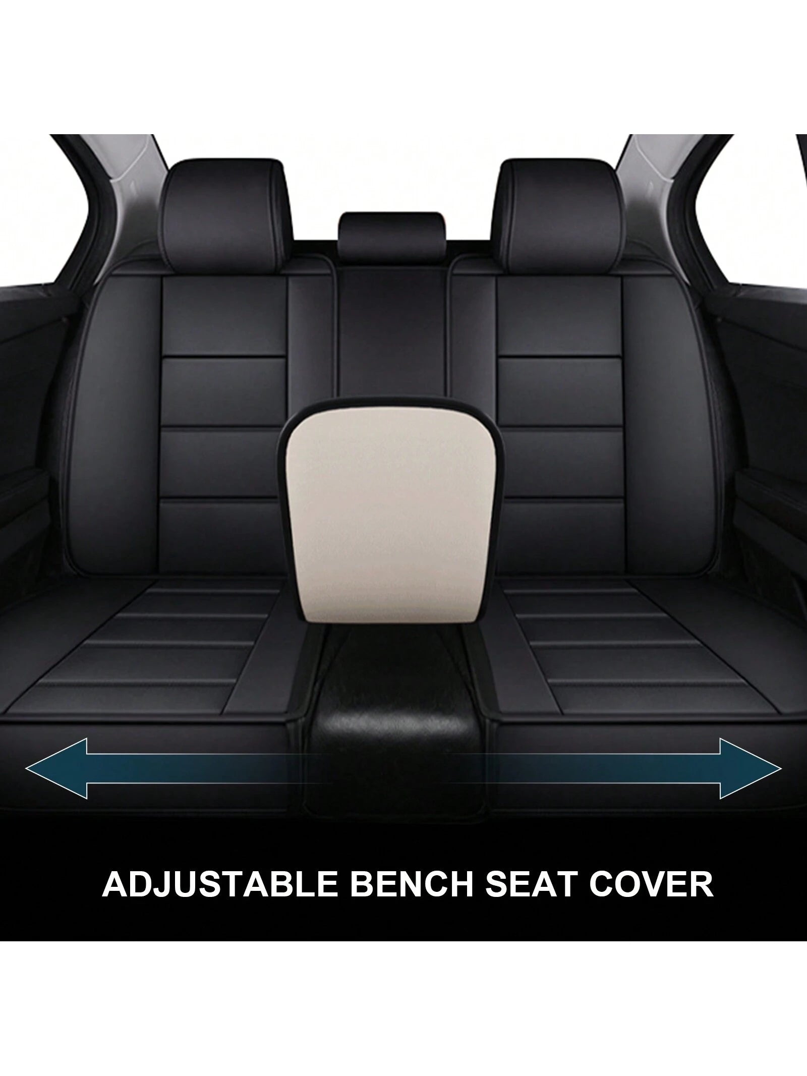 Black Car Seat Covers Full Set Waterproof Comfortable Car Seat Protectors Luxury PU Leather Car Seat Cushion Padded Front Rear Seats Covers Airbag Compatible Easy To Install Clean Universal Fit For Mo