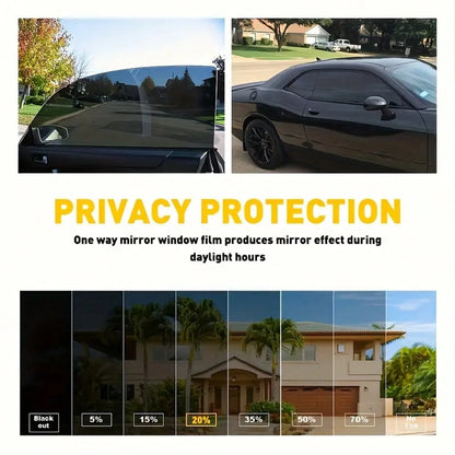 Black Car Window Film, 3m Uncut Roller Blinds, Thermal Privacy Sunshades, Scratch Resistant Vehicle Sunshades- Summer Solar UV Protection Sticker Film, Black, For Car Front And Rear Glass, Windows, S