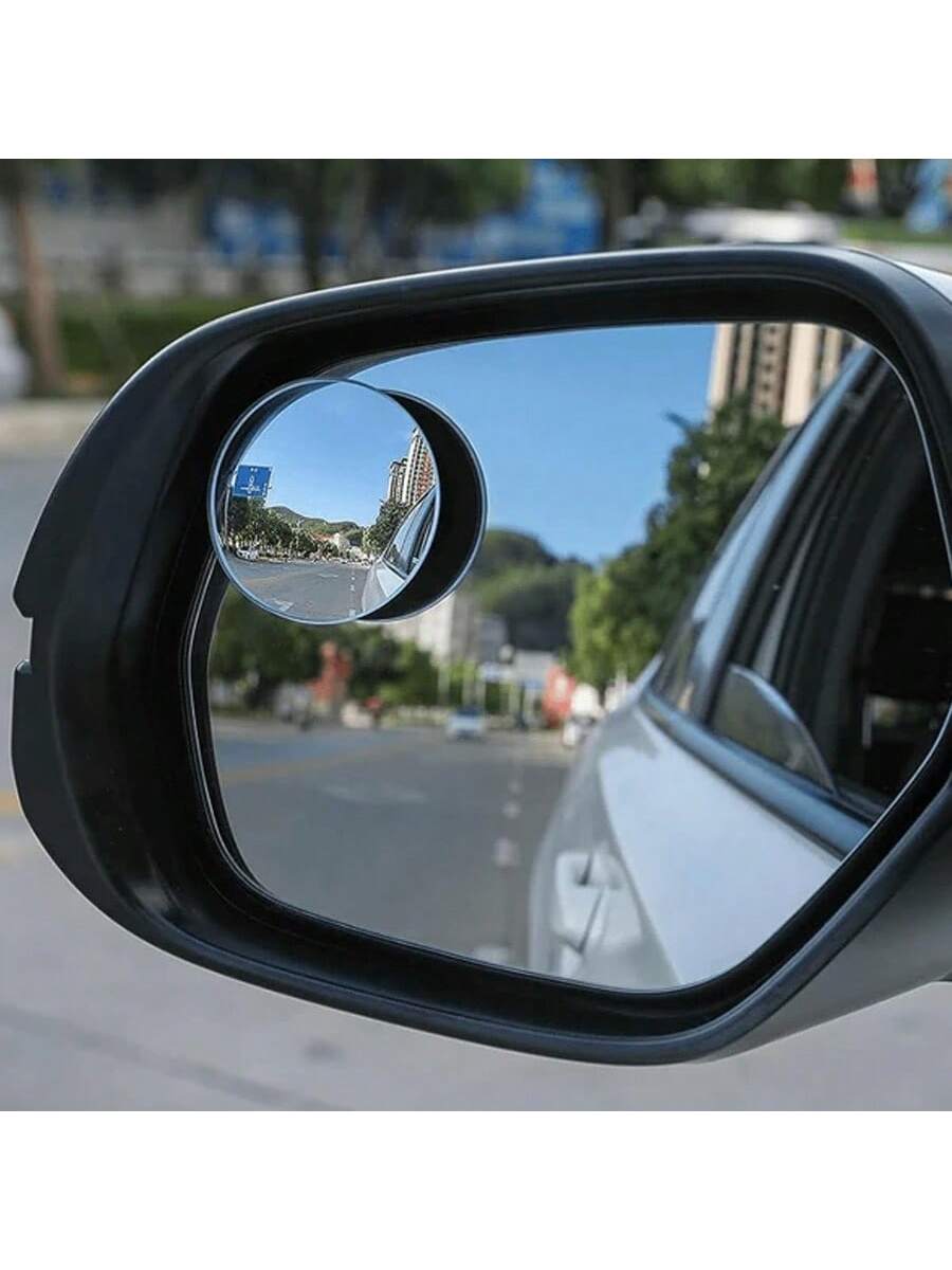 Blind Spot Mirror, 2-Inch Round High-Definition Glass Frameless Convex Rearview Mirror Exterior Accessory, With Adjustable Wide-Angle Arm, Suitable For Cars, SUVs And Trucks