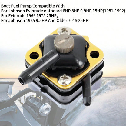 Boat Fuel Pump 377927, Marine Outboard Fuel Pump Compatible With Johnson Evinrude Seahorse 6HP 8HP 9.9HP 15HP 1981-1992, Replacement Fuel Pump Assembly, Boat Motor Accessories