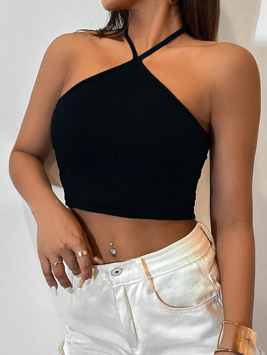 Breezaya Tie Back Crop Halter Top