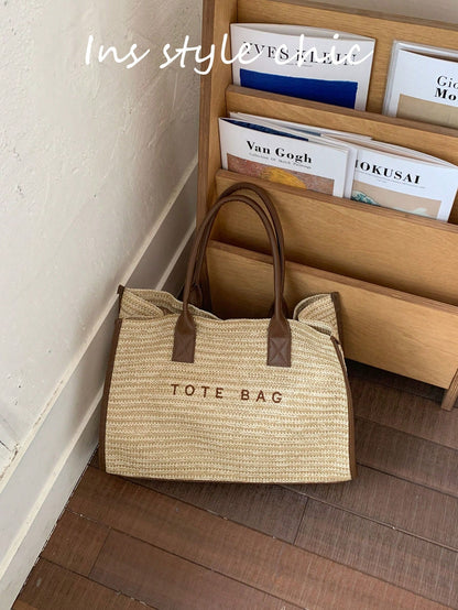 Brown Transparent Plastic Cover Shoulder Tote Bag, Waterproof Glossy Minimalist Letter Pattern Handbag, Suitable For Office Daily Shopping