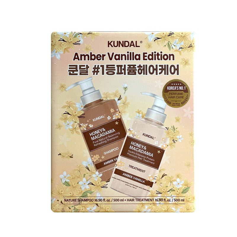Amber Vanilla Edition - Honey & Macadamia Shampoo + Treatment Set 500ml
