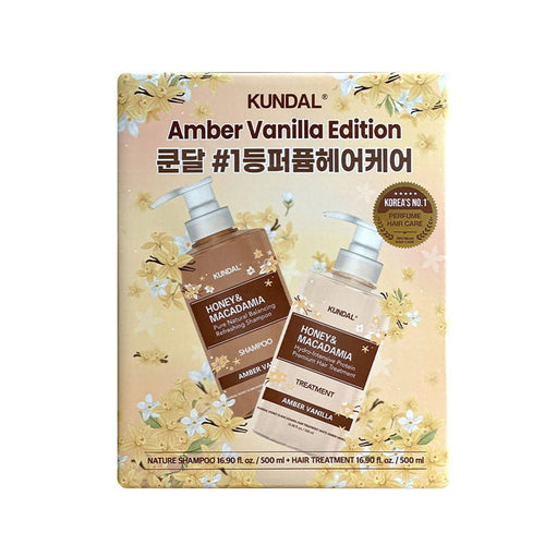 Amber Vanilla Edition - Honey & Macadamia Shampoo + Treatment Set 500ml