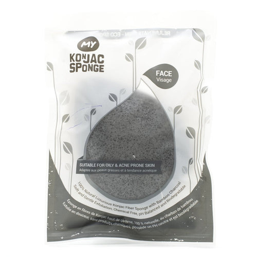 Bamboo Charcoal Facial Sponge (1 Piece)